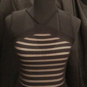 SEXY BLACK & NUDE CACHE DRESS WORN ONLY ONCE!